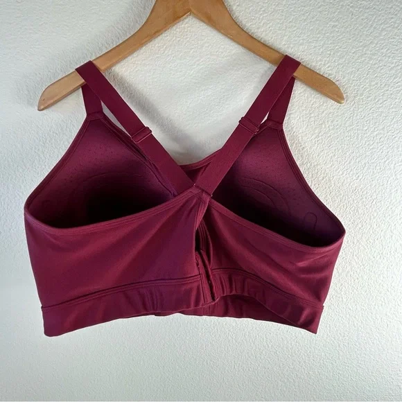 Under Armour Women’s Continuum High Sports Nebula Burgundy Bra, Plus Size 3X - Picture 2 of 8